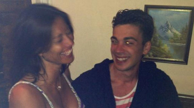 New man: Melanie Sykes posted this photo on her Twitter page with the man thought to be Jack Cockings