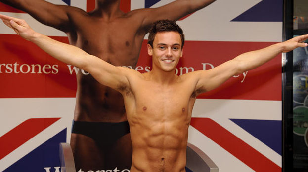 Causing a splash amongst the stars: Tom Daley proves popular with celebs