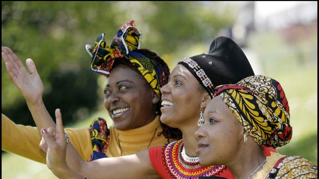 Members of Voice of Hope Choir: (left to right) Margaret Lance, Fikile Hlatshwayo and Lebo Mohlakoane.