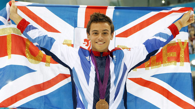 He's a golden boy to the stars: Tom Daley becomes celeb fav