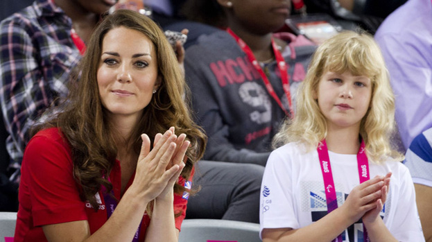 Caring Kate: Duchess Kate with Lady Louise Windsor at the Paralympic Games