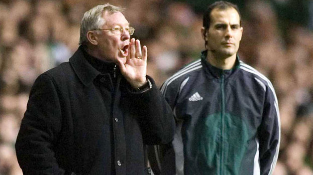 Sir Alex Ferguson at Parkhead.