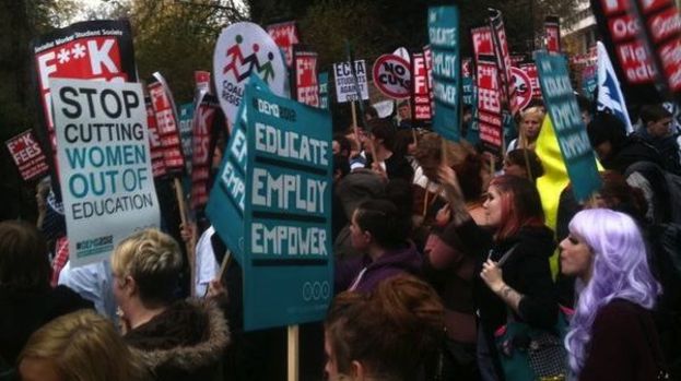 Demo 2012 rally - Glasgow students