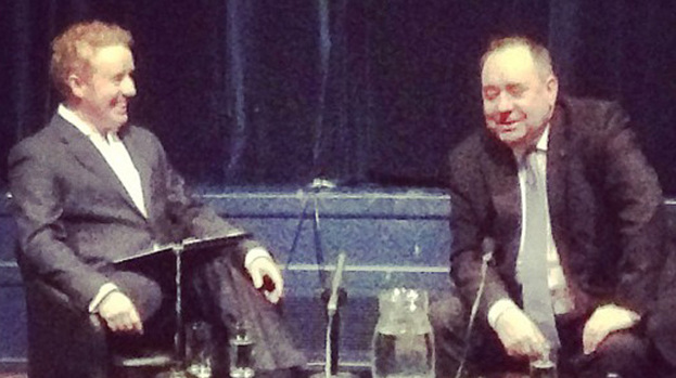 Mark Millar with First Minister Alex Salmond at the Geek Night Special