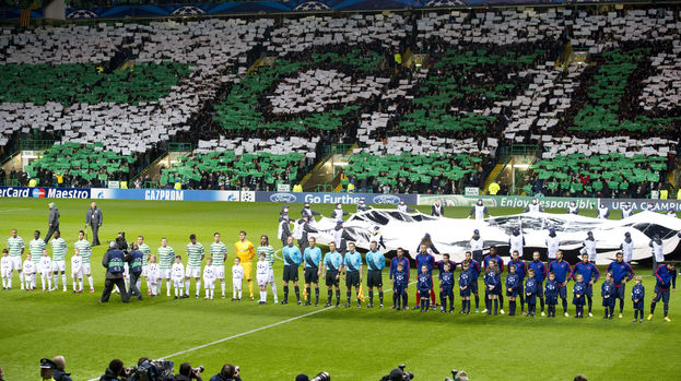 Celtic line up ahead of their game with Barcelona in 2012