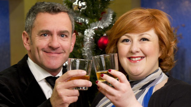 Cheers: Michelle and Stephen are getting festive