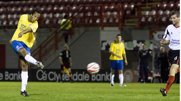 Third time lucky: Joel Thomas is returning to Hamilton after being released by Colchester.